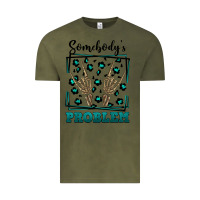 Vintage Olive Somebody's Problem Hand Skeleton Vintage Tee - FaDigitalArtStudio