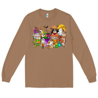 Toasted Coconut Halloween Western Boo Coffee Cups Long Sleeve Tee - CowhideDigitalArt