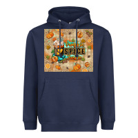 Navy Pumpkin spice junkie Heavyweight Hoodie - RanaPortraitStore