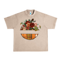 French Oak customize floral pumpkin Urban Heavy Tee - BundleAndBundleShop