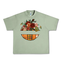 Oil Green customize floral pumpkin Urban Heavy Tee - BundleAndBundleShop