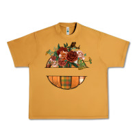Peanut Butter customize floral pumpkin Urban Heavy Tee - BundleAndBundleShop