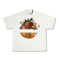 Pistachio customize floral pumpkin Urban Heavy Tee - BundleAndBundleShop