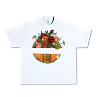White customize floral pumpkin Urban Heavy Tee - BundleAndBundleShop
