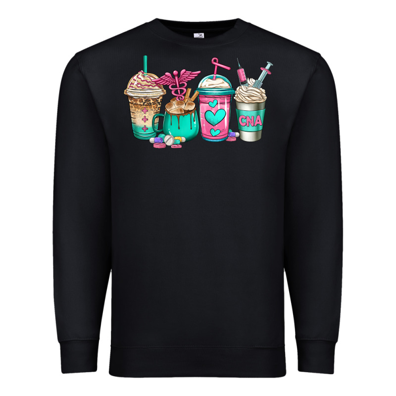 Cna Nurse Coffee Cups Premium Sweatshirt by Jasminsmagicworld | Teevron
