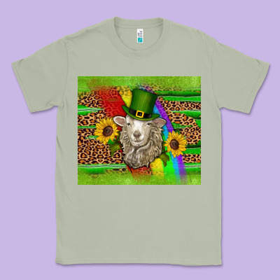 St Patricks Sheep Sunflowers Rainbow Serape Leopard Glitter Classic Tee Designed By Artiststas