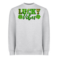 Heather Grey lucky vibes Heavyweight Sweatshirt - RanaPortraitStore