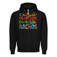 Black I'm just here for the nachos Zipper Hoodie - RanaPortraitStore