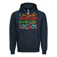 Navy I'm just here for the nachos Zipper Hoodie - RanaPortraitStore