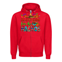 Red I'm just here for the nachos Zipper Hoodie - RanaPortraitStore