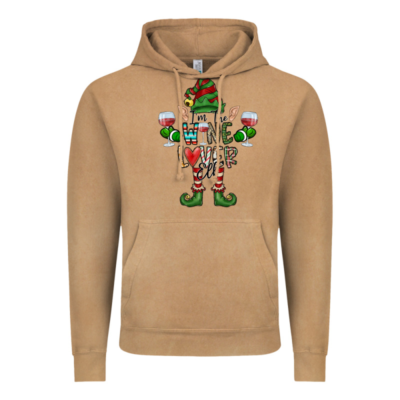 I'm The Wine Lover Elf Vintage Hoodie by CowhideDigitalArt | Teevron