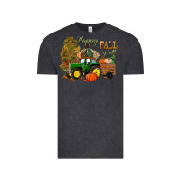 Vintage Black Happy Fall Y'all Vintage Tee - BundleAndBundleShop