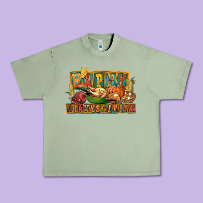 Happy Thanksgiving Urban Heavy Tee Designed By Fadigitalartstudio