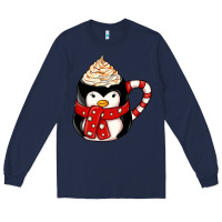 Navy coffee cups animal Long Sleeve Tee - CowhideDigitalArt