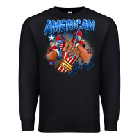 Black Afro american girl sneakers Premium Sweatshirt - RanaPortraitStore