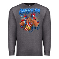 Charcoal Heather Afro american girl sneakers Premium Sweatshirt - RanaPortraitStore