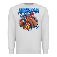 Dove Grey Afro american girl sneakers Premium Sweatshirt - RanaPortraitStore