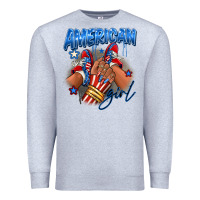 Heather Grey Afro american girl sneakers Premium Sweatshirt - RanaPortraitStore