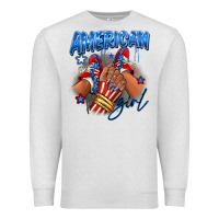 Oatmeal Heather Afro american girl sneakers Premium Sweatshirt - RanaPortraitStore