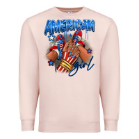 Pale Pink Afro american girl sneakers Premium Sweatshirt - RanaPortraitStore