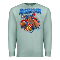 Seafoam Afro american girl sneakers Premium Sweatshirt - RanaPortraitStore