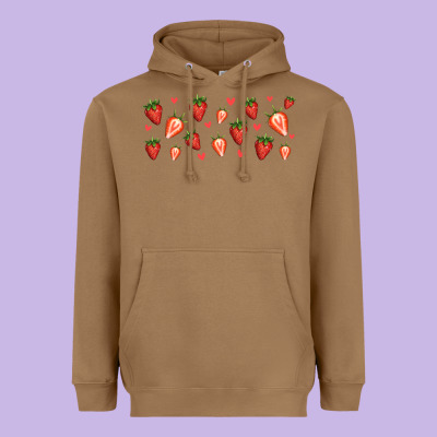 Strawberry Heavyweight Hoodie Designed By Jasminsmagicworld