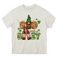Cream St. Patrick's Bad and boozy with gnome Heavy Core Tee - HowdyJamesFarm