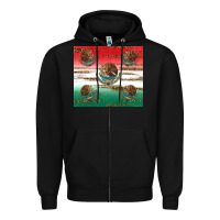 Black Mexican Flag Zipper Hoodie - RanaPortraitStore