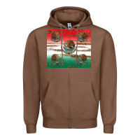 Chestnut Mexican Flag Zipper Hoodie - RanaPortraitStore