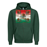 Sports Green Mexican Flag Zipper Hoodie - RanaPortraitStore