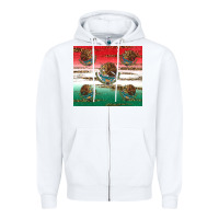 White Mexican Flag Zipper Hoodie - RanaPortraitStore