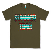 Army Green summer time serape doodle Classic Tee - CowCowDesign