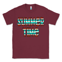 Burgundy summer time serape doodle Classic Tee - CowCowDesign