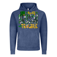 Vintage Denim Half Irish All Trouble Vintage Hoodie - CowhideDigitalArt