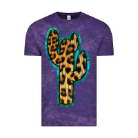 Cloud Purple Turquoise Leopard Cactus Vintage Tee - RanaPortraitStore