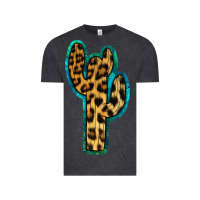 Vintage Black Turquoise Leopard Cactus Vintage Tee - RanaPortraitStore