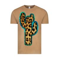 Vintage Camel Turquoise Leopard Cactus Vintage Tee - RanaPortraitStore