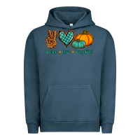 Pigment Midnight Navy peace love pumpkins Urban Hoodie - Jasminsmagicworld
