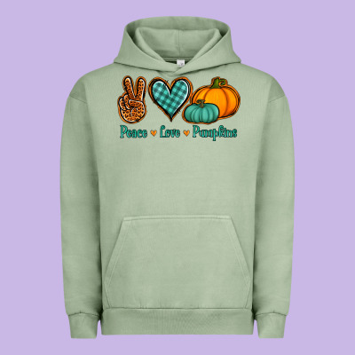 Peace Love Pumpkins Urban Hoodie Designed By Jasminsmagicworld