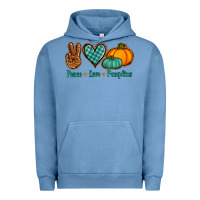 Pigment Pebble Blue peace love pumpkins Urban Hoodie - Jasminsmagicworld