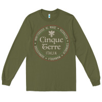 Army Green cinque terre italia gift for italian mediterranean travelers t shirt Long Sleeve Tee - baoMotion