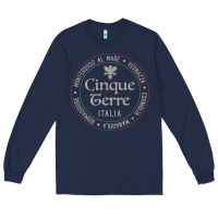 Navy cinque terre italia gift for italian mediterranean travelers t shirt Long Sleeve Tee - baoMotion