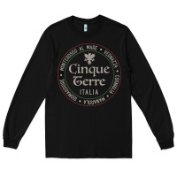 Black cinque terre italia gift for italian mediterranean travelers t shirt Long Sleeve Tee - baoMotion