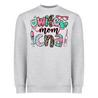 Heather Grey wife mom cna certified nursing assistant Heavyweight Sweatshirt - RanaPortraitStore