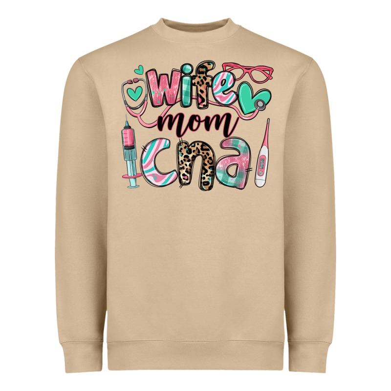 Wife Mom Cna Certified Nursing Assistant Heavyweight Sweatshirt by RanaPortraitStore | Teevron