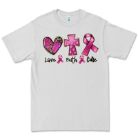 Dove Grey Love Faith cure Breast Cancer Premium Tee - FaDigitalArtStudio