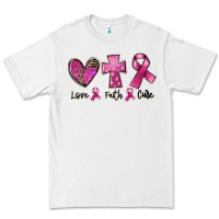 White Love Faith cure Breast Cancer Premium Tee - FaDigitalArtStudio
