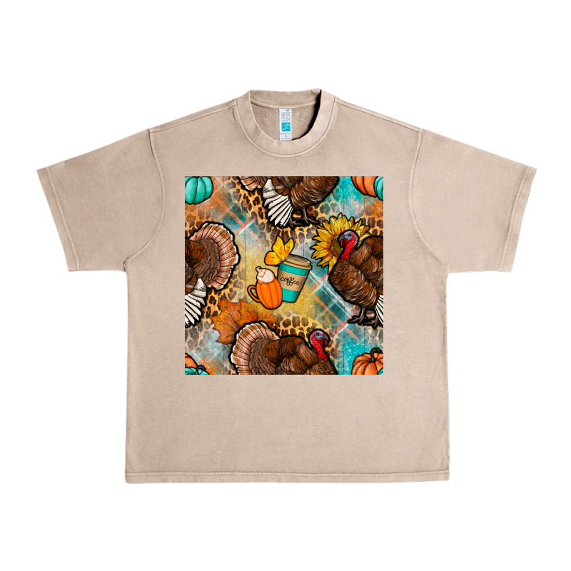 Thanksgiving Turkey Seamless Pattern Urban Heavy Tee by BundleAndBundleShop | Teevron