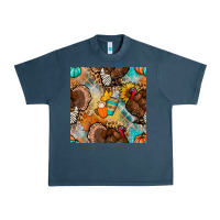 Midnight Navy thanksgiving turkey seamless pattern Urban Heavy Tee - BundleAndBundleShop