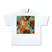 White thanksgiving turkey seamless pattern Urban Heavy Tee - BundleAndBundleShop